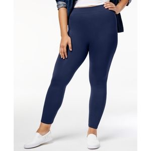 First Looks Womens Plus Seamless Leggings Size:1X Color:Navy